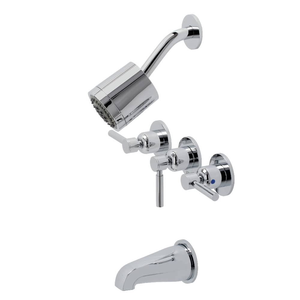 Concord Three-Handle Tub and Shower Faucet