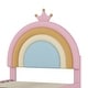 preview thumbnail 21 of 20, Full Size Velvet Platform Bed with Colorful Rainbow Headboard and 2 Storage Drawers, Upholstered Princess-Style Frame