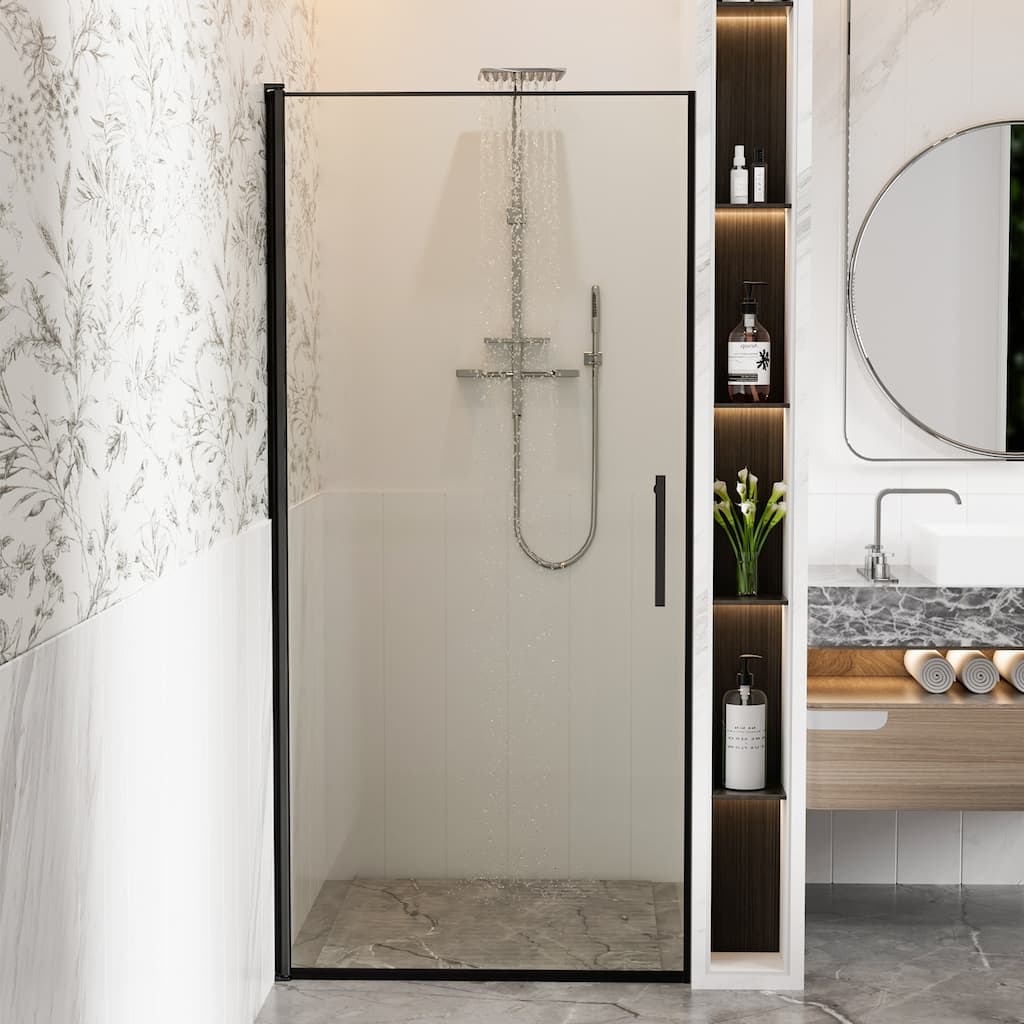 34 in.W x 72 in.H Pivot Frameless Glass Shower Door