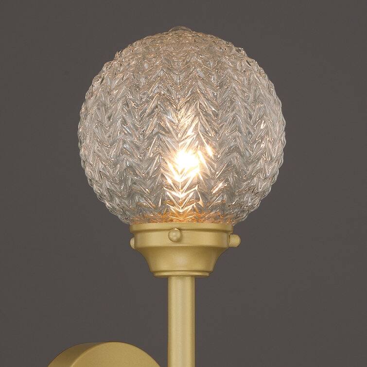 Mid-century Modern Gold 1-light Sconce LED Dimmable Wall Lights with UL