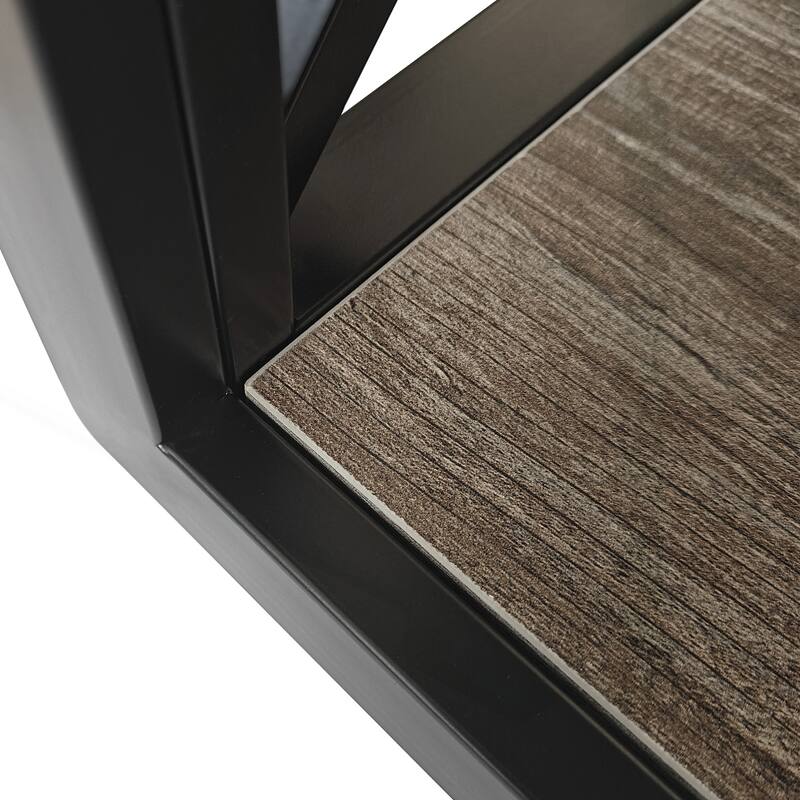 Modern Industrial Side Table with Versatile Storage and Durable Construction