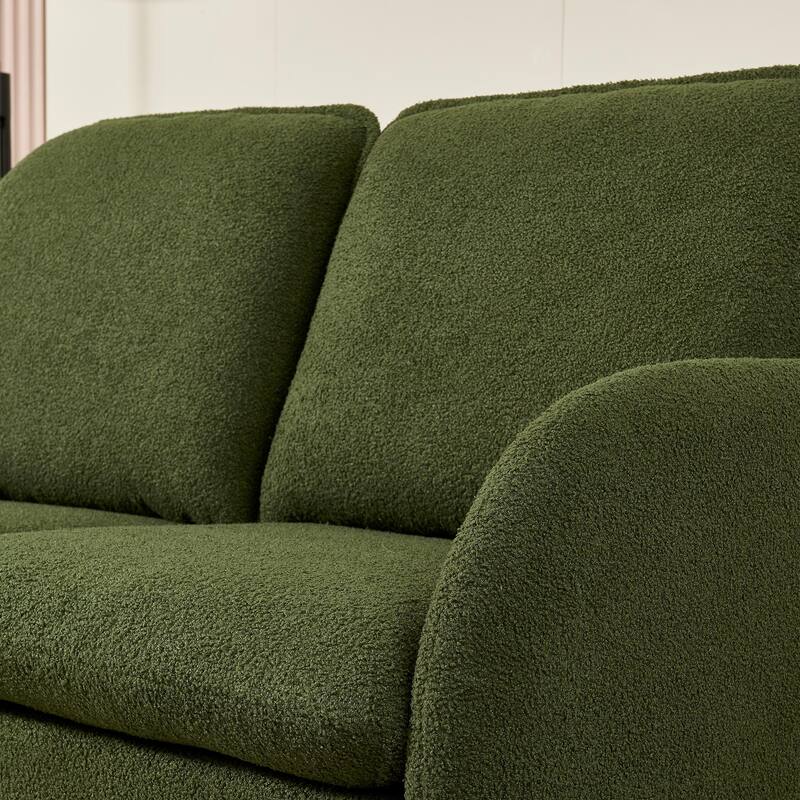 Modern Sherpa Upholstered Accent Chair