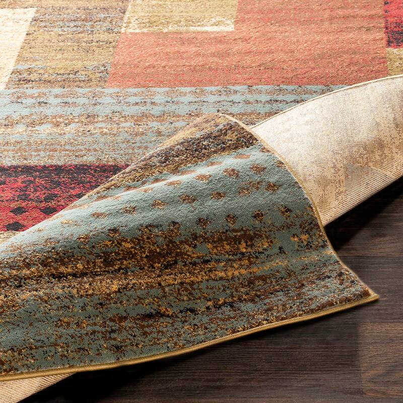 Livabliss Colma Color Block Multicolor Area Rug