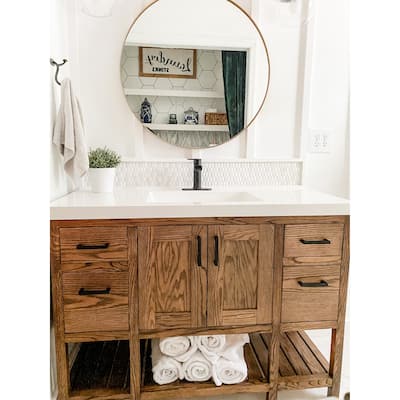 Frame My Mirror Gold Round Vanity Mirror, Cheyenne Design - 30" x 30"