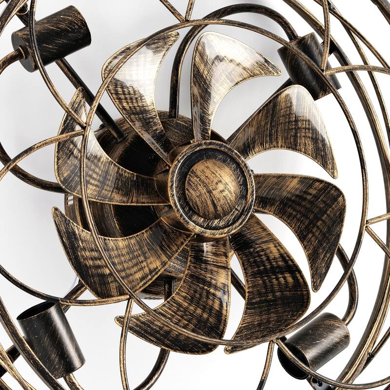 20" Farmhouse Reversible Caged Ceiling Fan - 20 Inches