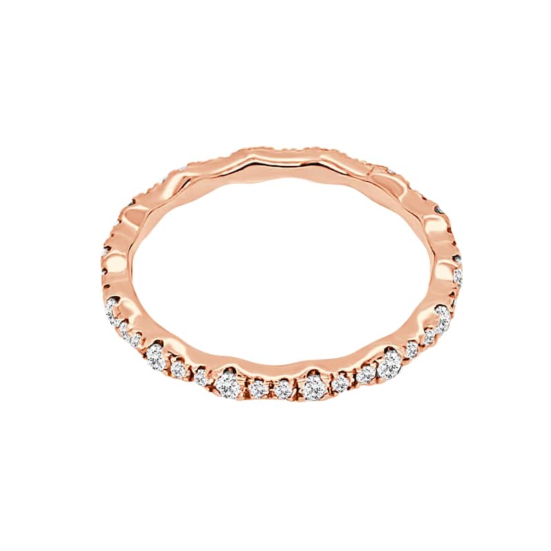 Auriya 14k Gold Lab Grown Round Diamond Scallop Eternity Band 0.25 ct. tw. (F-G, VS)