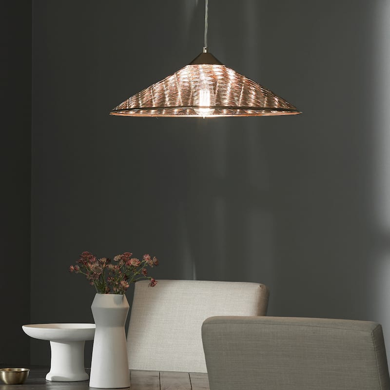Isabelle River of Goods Polished Gold Metal Hanging Pendant Light - 20" x 20" x 8.25/56.25"