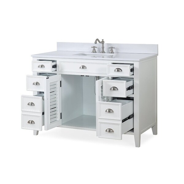 46 Inch White Single Sink Bathroom Vanity - Bed Bath & Beyond