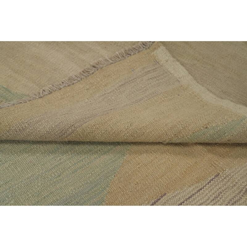 Hand Woven Oriental 100% Wool Carpet Southwestern Geometric Multi-Colored Kilim Area Rug - 5' 10'' X 3' 9''