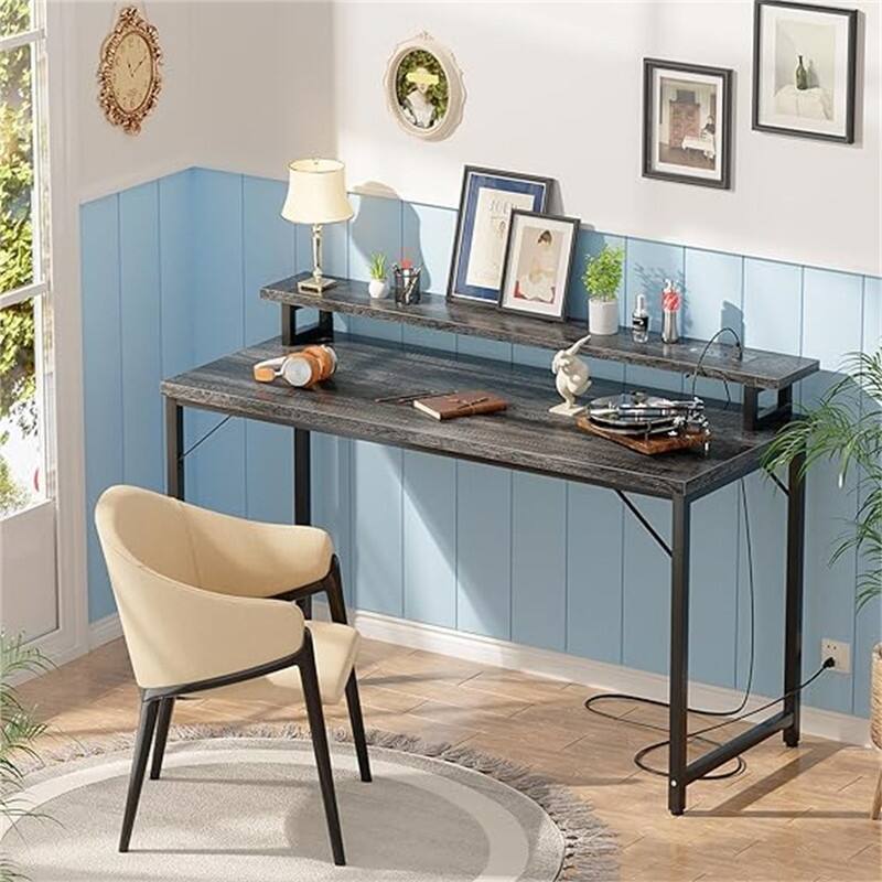 Computer Desk with Power Outlets