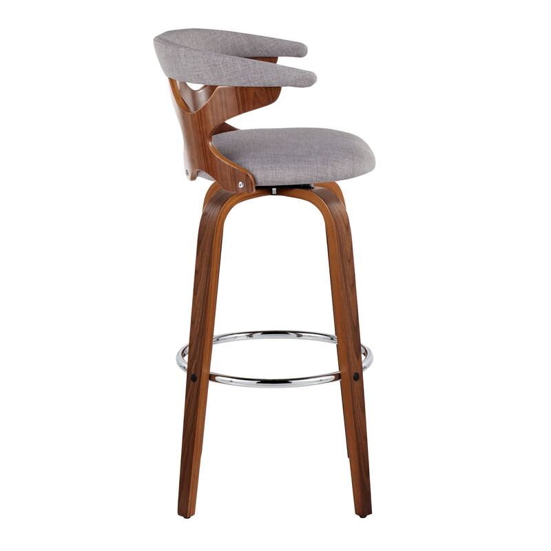 Carson Carrington Viby 30" Fixed-Height Bar Stool with Bent Wood Legs & Round Footrest (Set of 2)