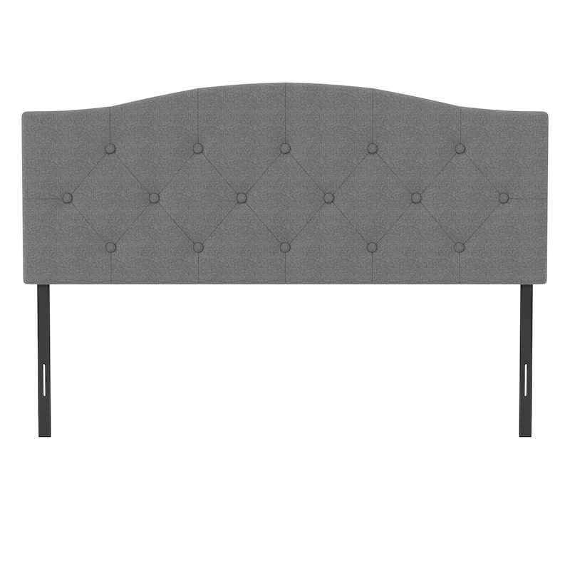 Living Essentials by Hillsdale Provence Upholstered Arch Adjustable Tufted Headboard