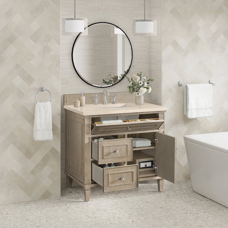 James Martin Vanities 424-V36-3EMR Lorelai 36" Single Basin Wood