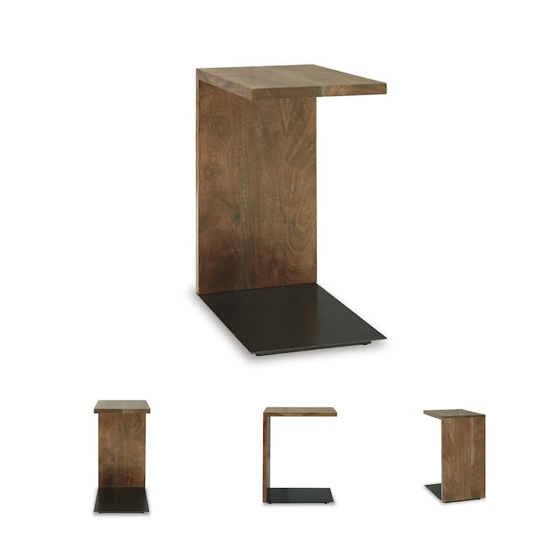 Signature Design by Ashley Wimshaw Brown/Black Accent Table - 12"W x 18"D x 24.13"H