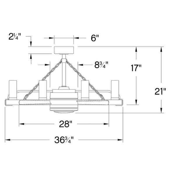 Hinkley Sawyer 36" with LED Outdoor Ceiling Fan 28" - Matte White