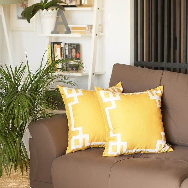 Porch & Den Schendel Greek Key Throw Pillow Cover Set (2 pcs in set). Opens flyout.