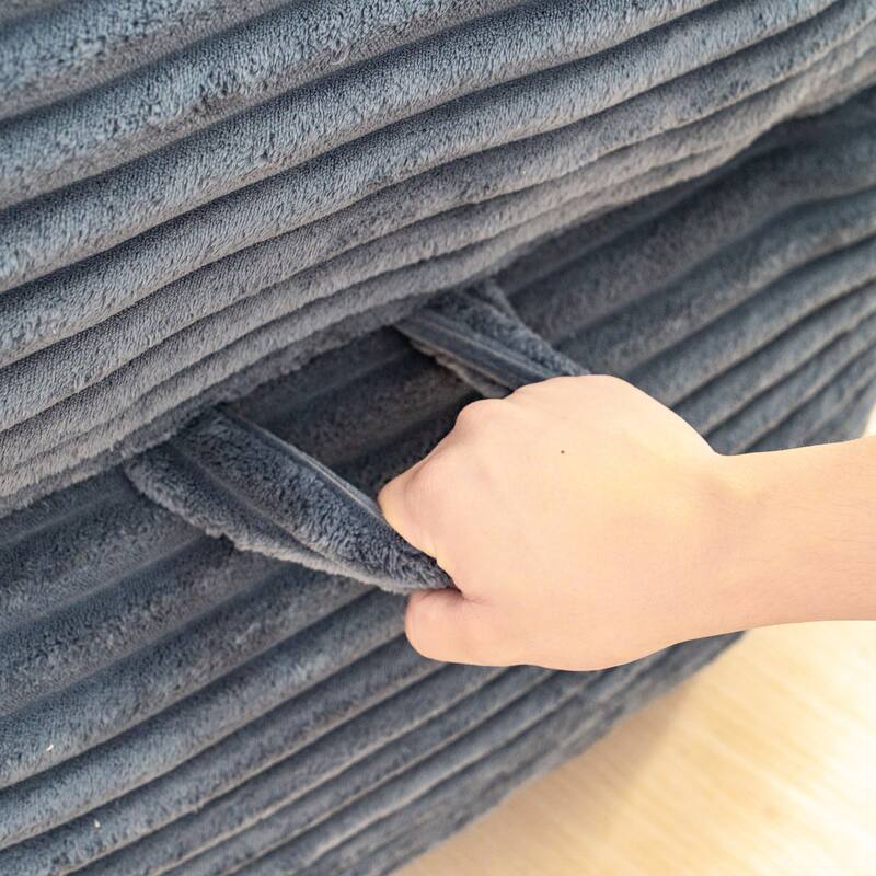 Oversized Corduroy Bean Bag Chair Single Lazy Floor Sofa with Armrests for Living Room Bedroom Dorm