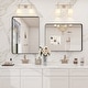 preview thumbnail 3 of 192, KIOTEE Modern Metal Frame Wall Mounted Bathroom Vanity Mirror with 5-year warranty