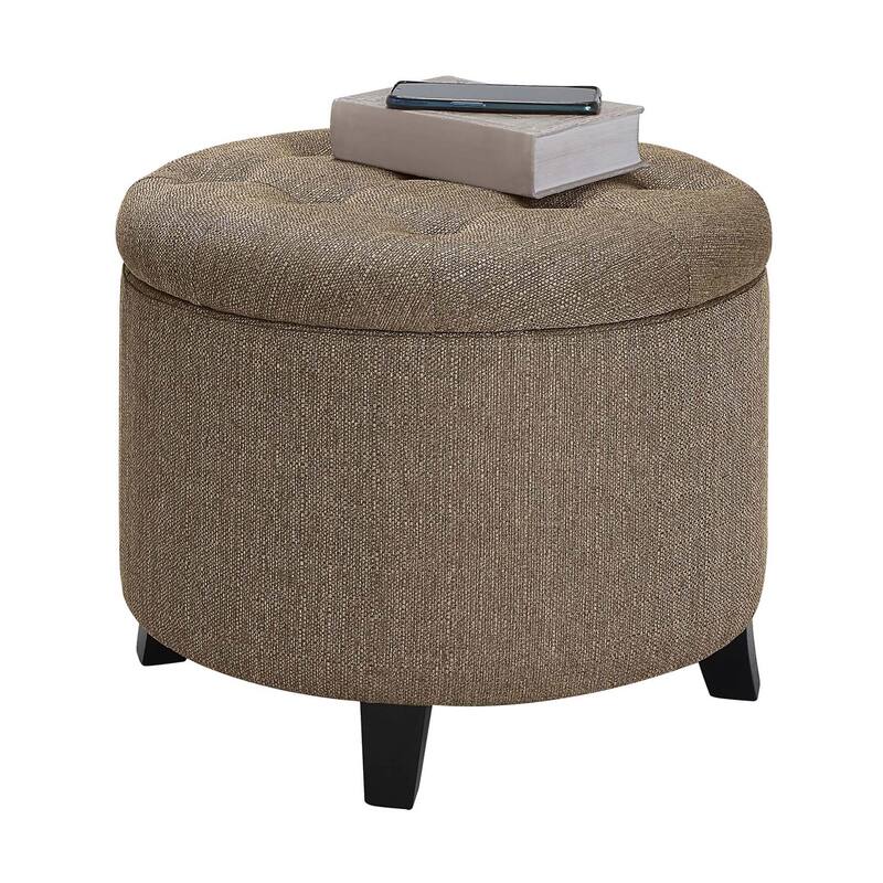 Convenience Concepts Designs4Comfort Round Storage Ottoman