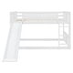 preview thumbnail 9 of 10, White Full Over Full Bunk Bed with Ladder and Fun Slide, Space-Saving Design for Bedrooms
