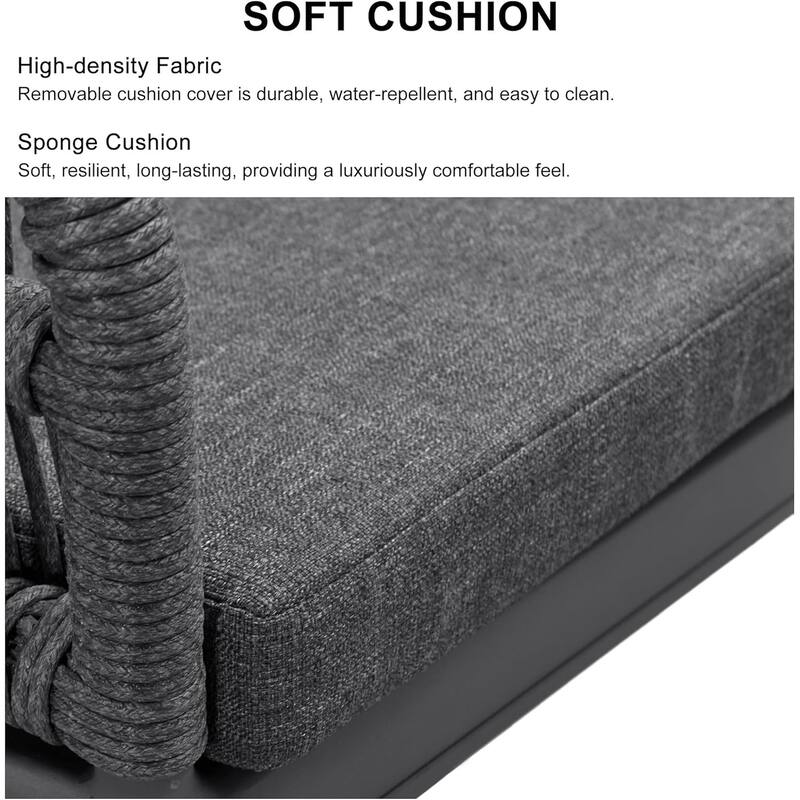 PURPLE LEAF Modern Rattan Bar Stools Set of 2 with Cushion and Back Counter Stools