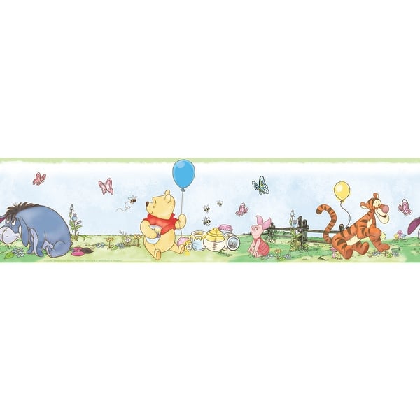 slide 2 of 4, Disney Winnie The Pooh Toddler Peel and Stick Wallpaper Border by RoomMates