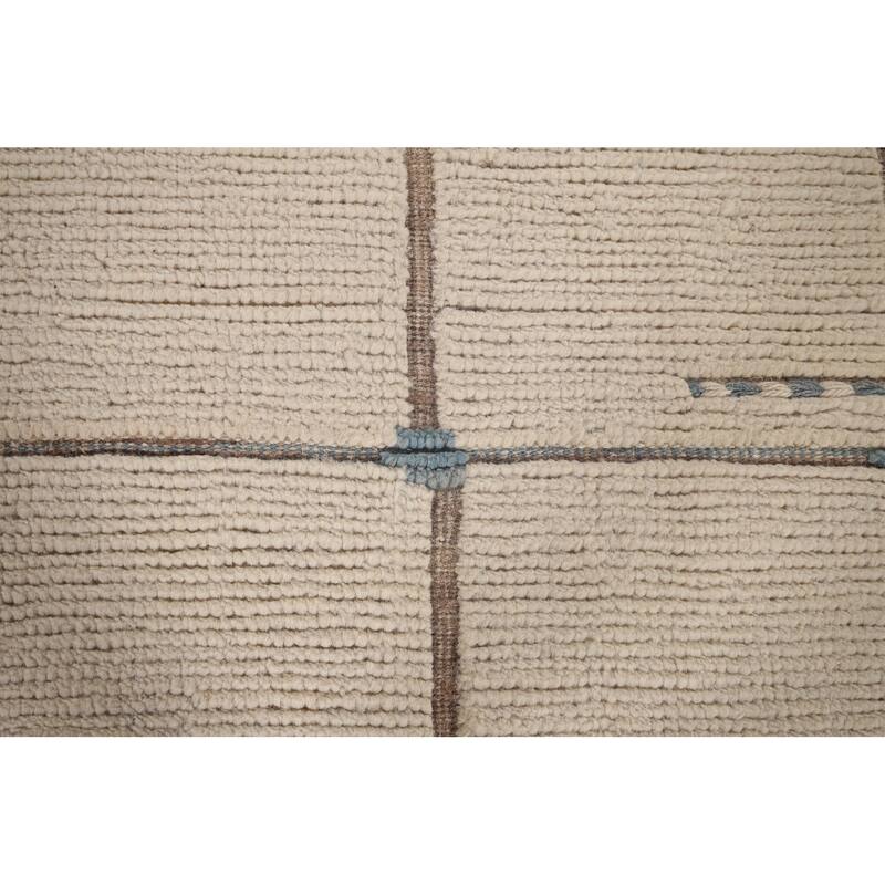 All-Over Moroccan Modern Area Rug Handmade Wool Carpet - 6'0"x 9'6"