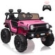 preview thumbnail 1 of 29, 24V Kids Ride on Truck with 2 Seats Pink