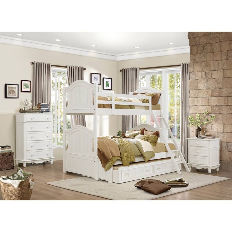 3 Drawers Nightstand 1pc Decorative Accents