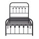 preview thumbnail 26 of 34, Industrial Metal Platform Bed Frame with Headboard Twin/Full/Queen/King Size Bed