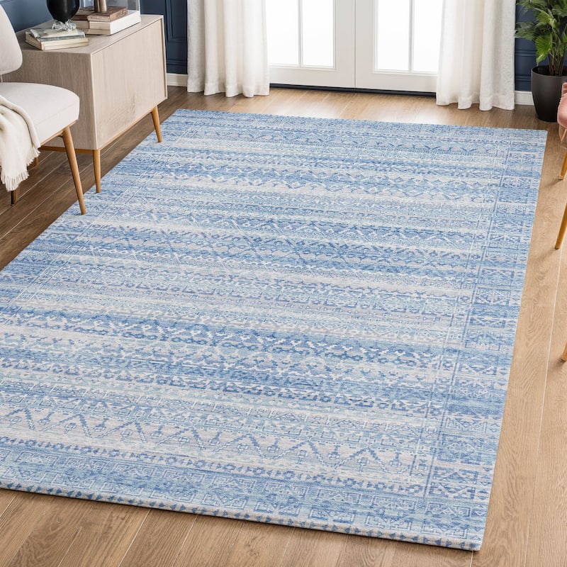 Premium Washable Super Soft Boho Stripes Mayfield Rug