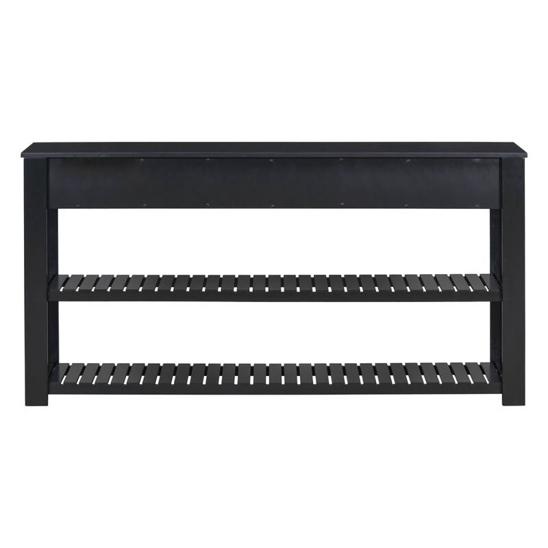 Entryway Console Table with 4 Drawers and 2 Shelves, Suitable for Entryways, Living Rooms