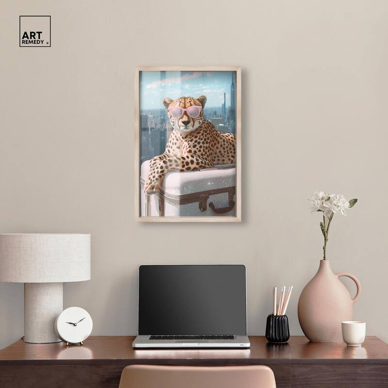 Cheetah Luggage NYC Shadowbox by Art Remedy