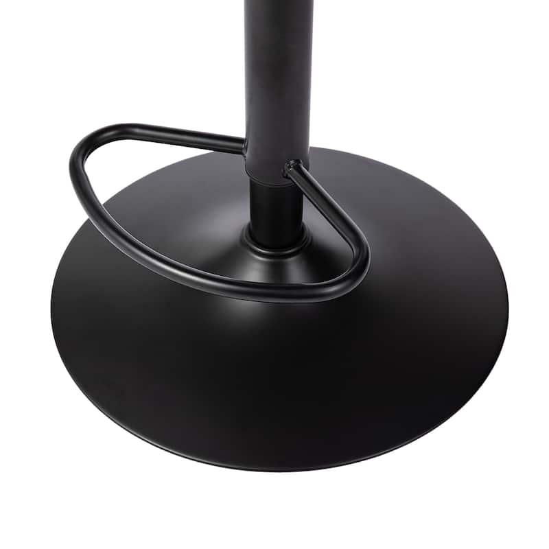 Glitzhome Mid-Century Height Adjustable Faux Leather Swivel Counter Bar Stools