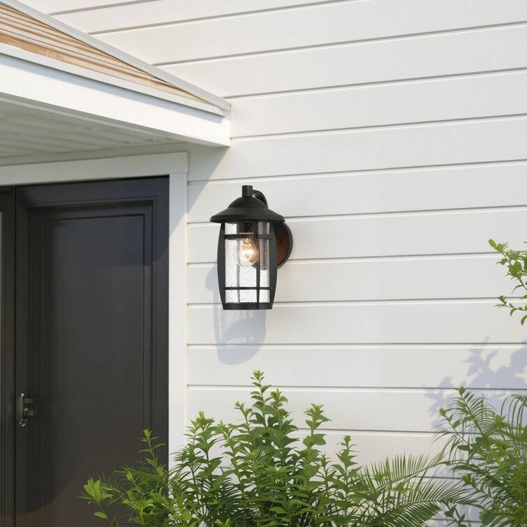 Acroma Black Outdoor Wall Lighting Wall Sconce Light Fixture - 1-light