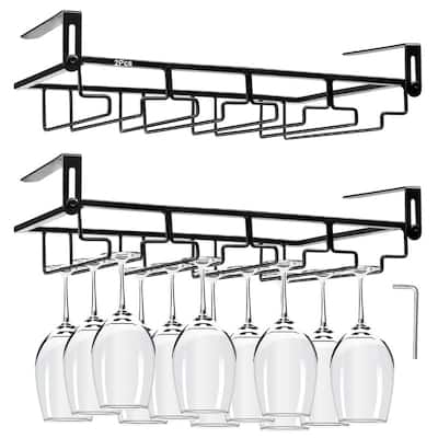 Hanging Wine Glass Storage Hanger Organizer - 17.6"D x 8.8"W x 2"H