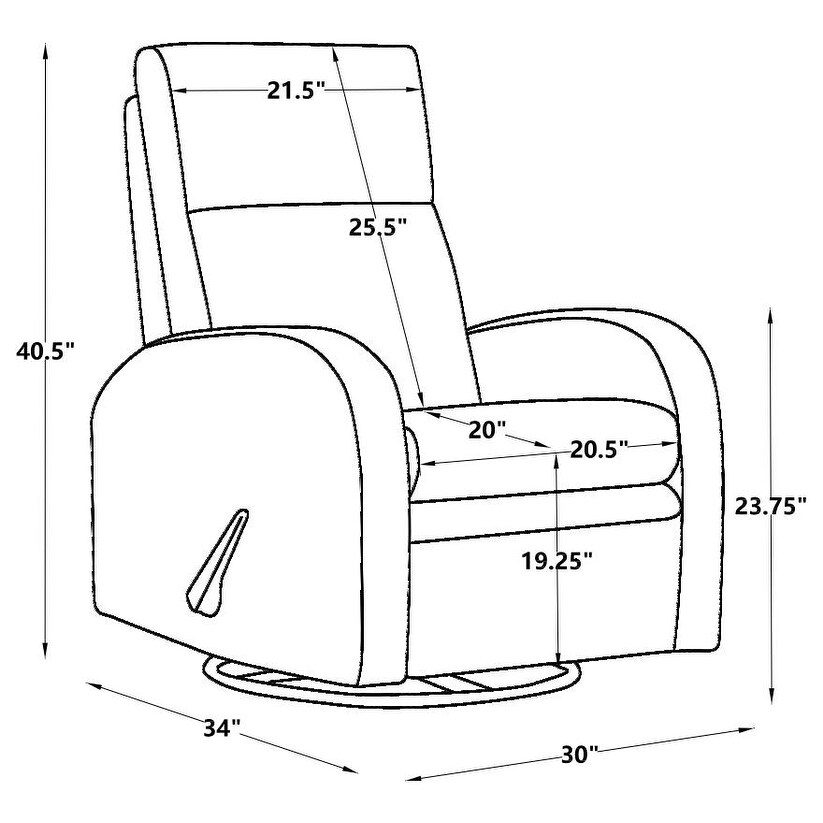 Concord baby austin top swivel glider recliner