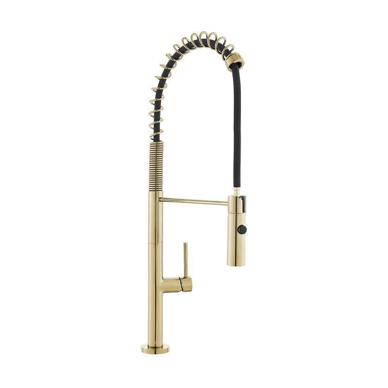 Swiss Madison SM-KF72 Chalet 1.5 GPM Single Hole Pre-Rinse Pull Down - Brushed Gold