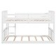 preview thumbnail 7 of 10, Modern Twin Over Twin Wood Bunk Kids Bed with Ladder,Guardrail