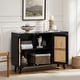 preview thumbnail 47 of 55, Filippo Traditional Rattan 3-Door Sideboard Cabinet by HULALA HOME