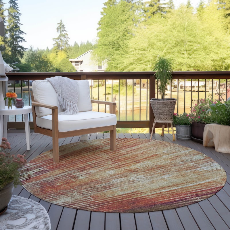 Machine Washable Indoor/ Outdoor Chantille Modern Ombre Rug