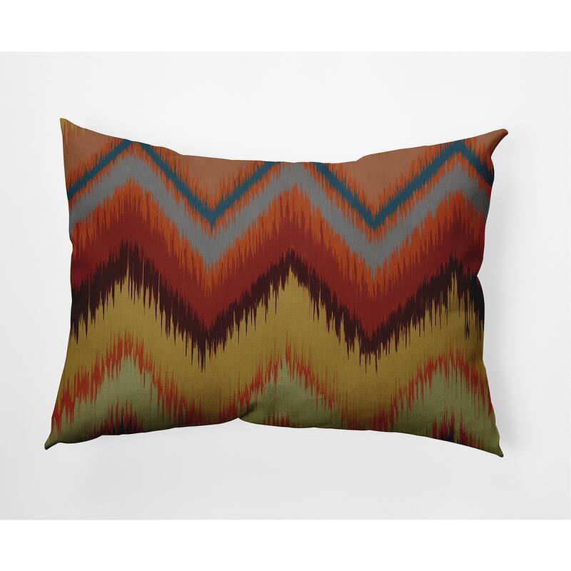 Ikat Chevron Decorative Throw Pillow