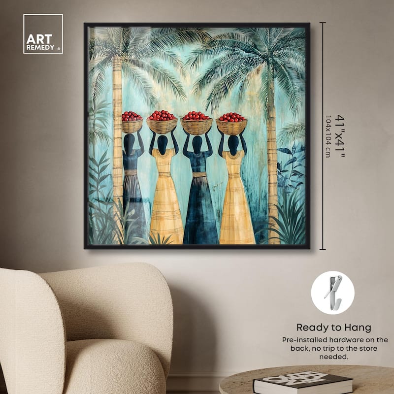Walk Under Palms Shadowbox by Art Remedy