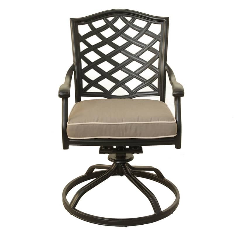 Deer Lake Aluminum Dining Swivel Chairs with Cushions (Set of 2) by Havenside Home