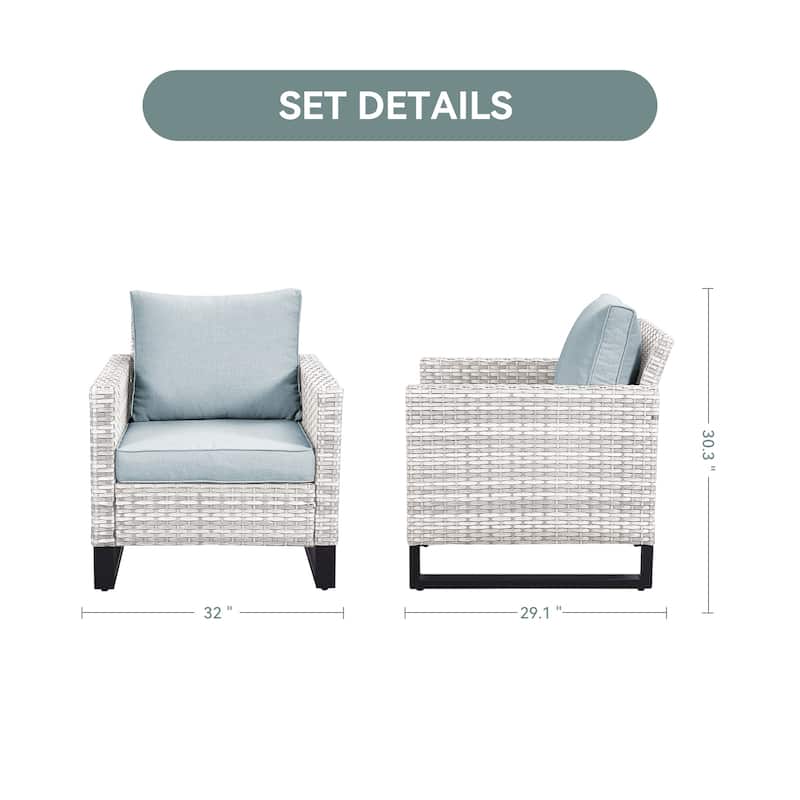 Gymojoy Outdoor PE Rattan Wicker Chairs