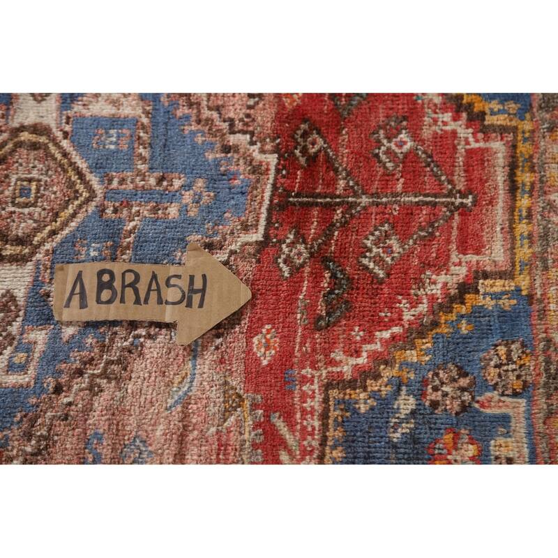 Vegetable Dye Pink Shiraz Persian Antique Rug Hand-knotted Wool Carpet - 4'5"x 6'4"
