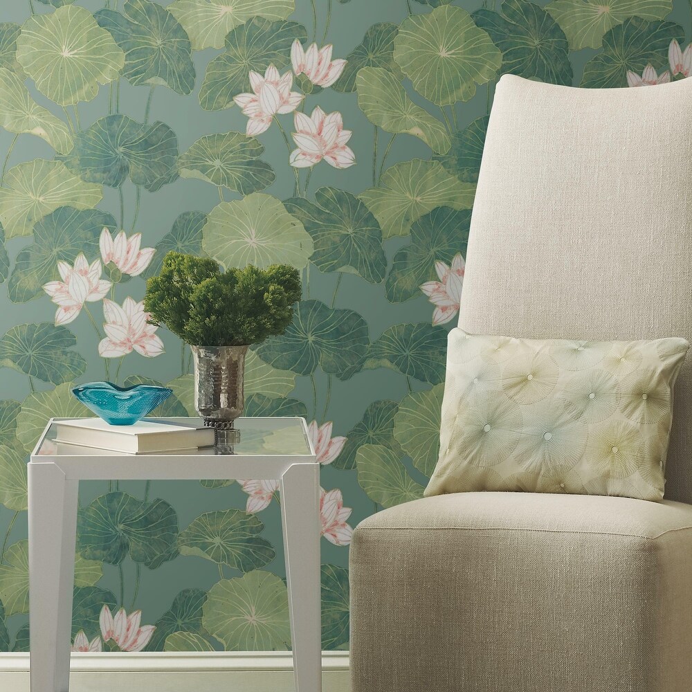 https://ak1.ostkcdn.com/images/products/is/images/direct/b313cca6be7e70ce42759eaf0d56fcd119370efc/RoomMates-Lily-Pad-Peel-%26-Stick-Wallpaper-Blue.jpg