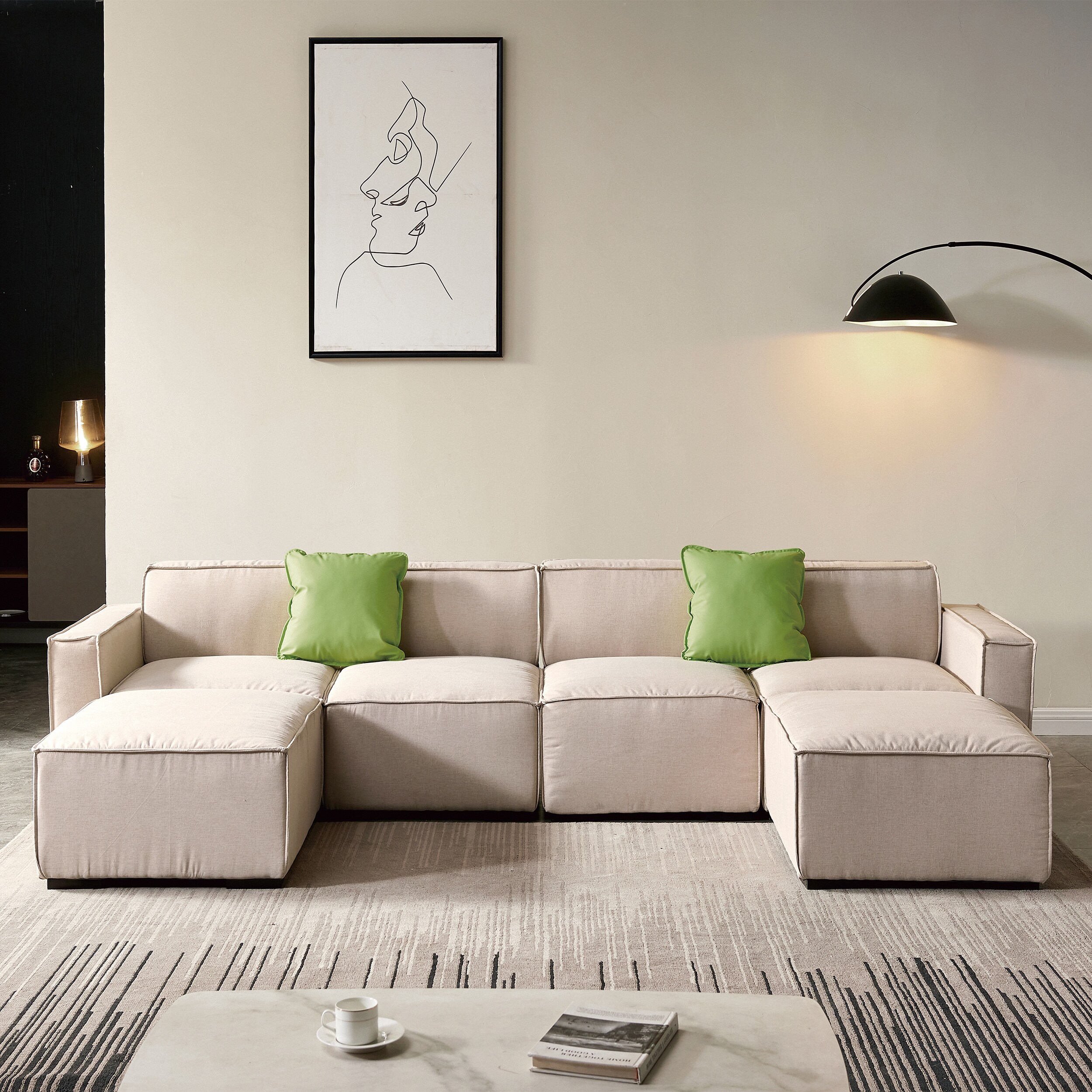 6 seater modular lounge on sale