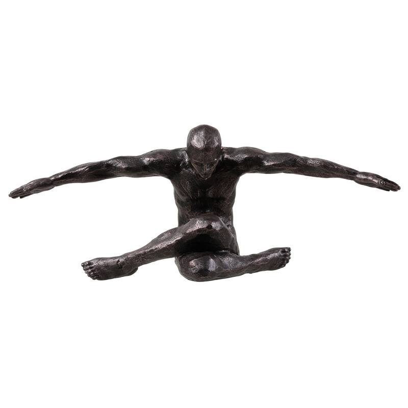 Stretching Human Sculpture - 25" - Bronze