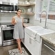 preview thumbnail 10 of 13, Parker Crisp White Fireclay 34" Double Bowl Quick-Fit Farmhouse Apron Front Drop-in Kitchen Sink and Drains